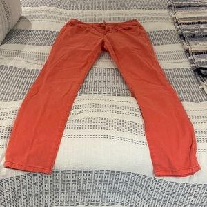 Cabi size 8 coral cotton jeans